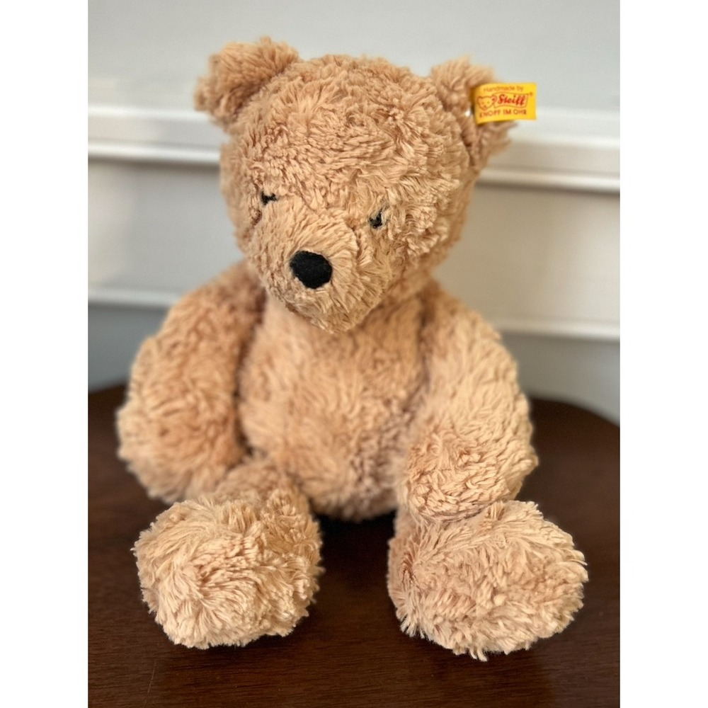 Steiff Jimmy Teddy Bear Light Brown Plush Stuffed Animal 111327 Button in Ear